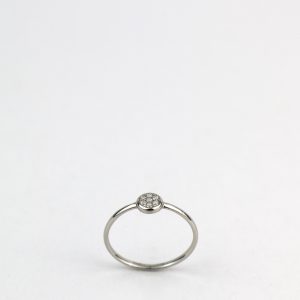 Bague Argent Sertie de Zircon Cubique