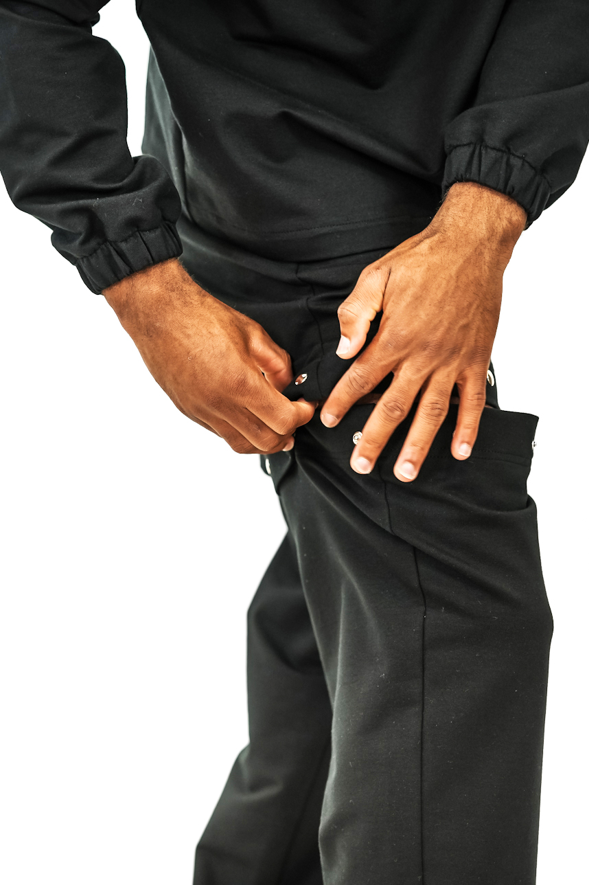 Survêtement Unisex Convertible Noir – Image 5