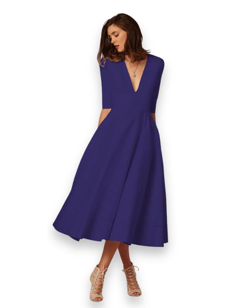 Robe midi élégante pour femme | Souple et flatteuse – Image 3