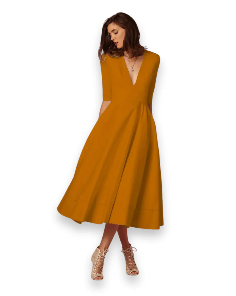 Robe midi élégante pour femme | Souple et flatteuse – Image 4