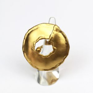 Bague disc plaqué or