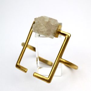 Bracelet graphique plaqué or