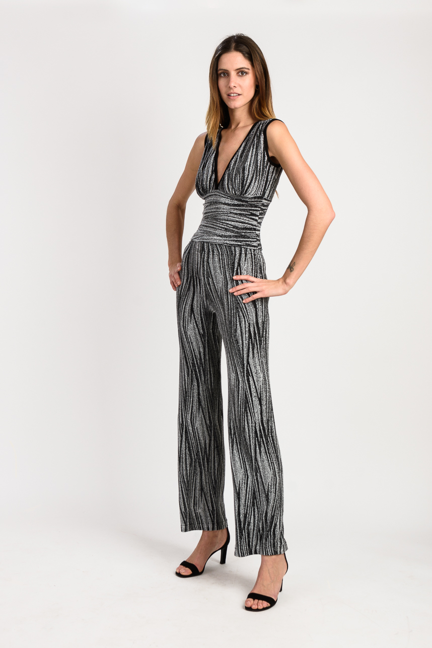 Pantalon maille Fluide Argenté