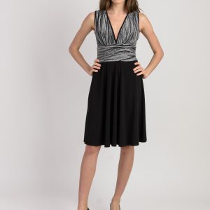 Robe Maille noire et Lurex Argenté