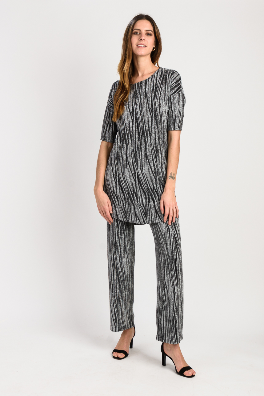 Pantalon maille Fluide Argenté – Image 5