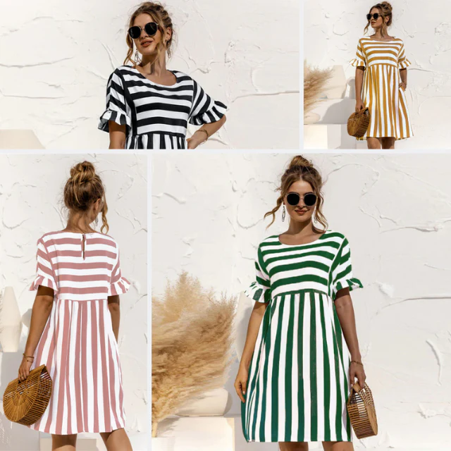 Mira - Robe Rayée Tendance – Image 9