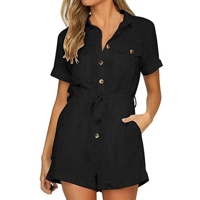 Combinaison élégante façon chemise pour femme | Souple et stable – Image 2