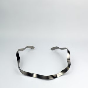 Collier plaqué argent en feuille de Laiton