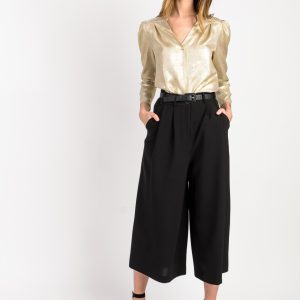 Chemise Satinée manches bouffantes