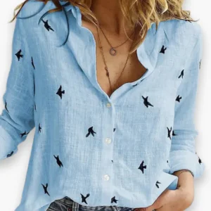 Chemisier Élégant pour Femme | Manches Longues Festives