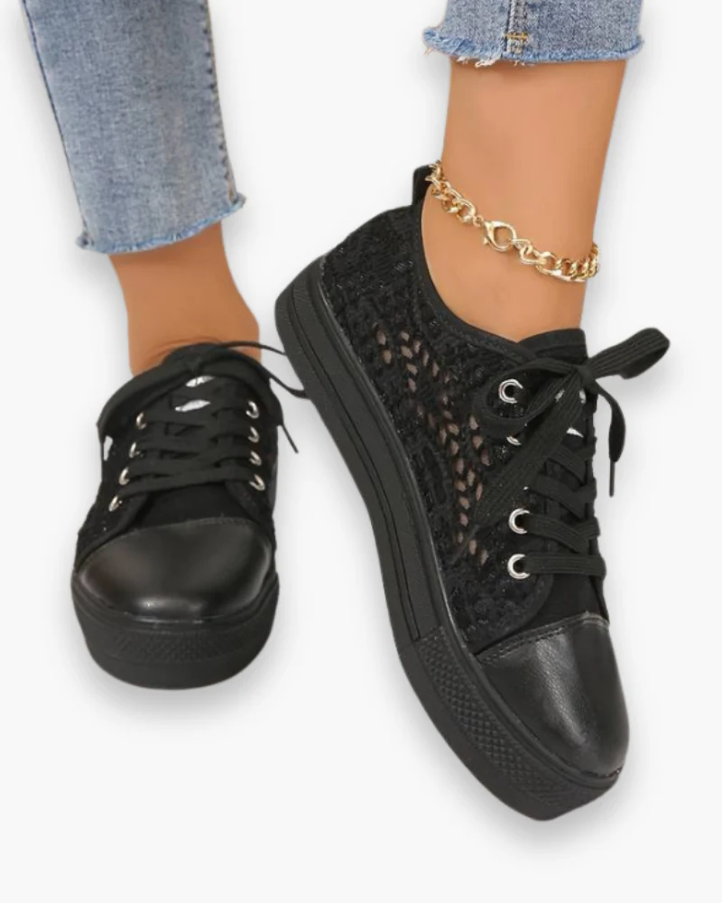 Baskets en Dentelle Élégantes pour Femme | Respirantes et Stylées – Image 3