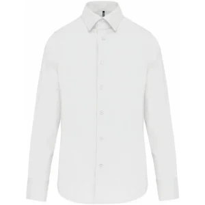 Chemise coton / élasthanne manches longues