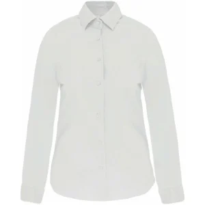 Chemise coton / élasthanne manches longues femme