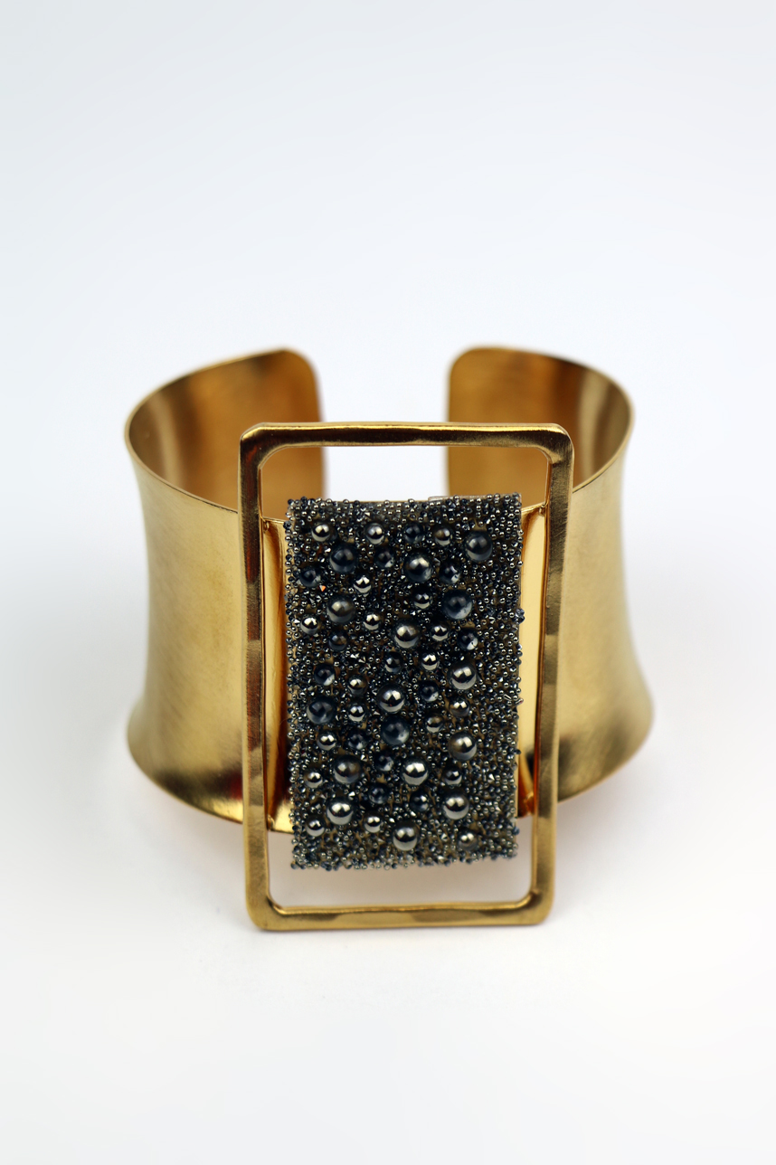 Bracelet Manchette Plaqué or – Image 4