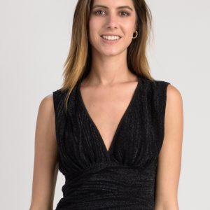 Top Débardeur Col Plongeant Noir