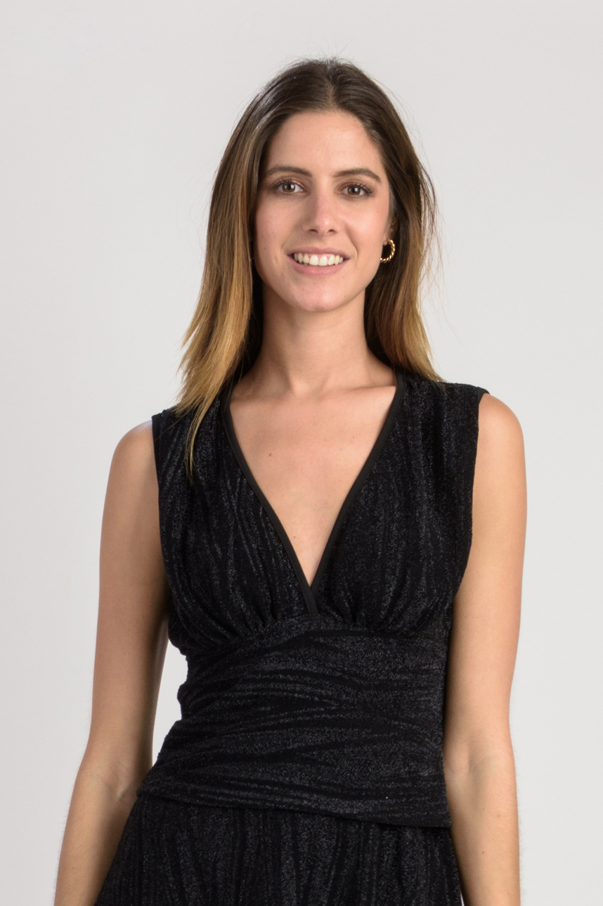 Top Débardeur Col Plongeant Noir – Image 2