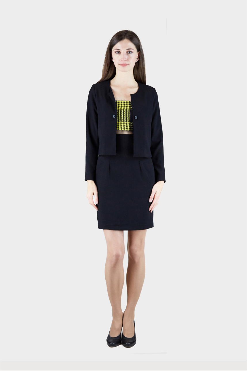 Tailleur jupe droite Noir – Image 3