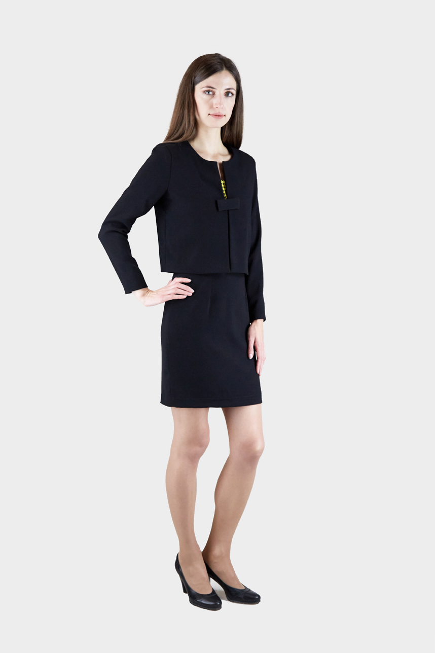 Tailleur jupe droite Noir – Image 4