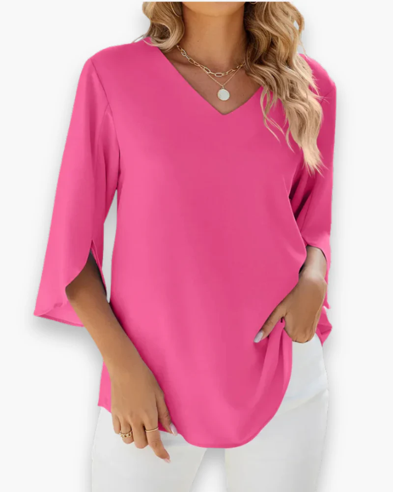 Blouse élégante femme | Col en V – Image 6