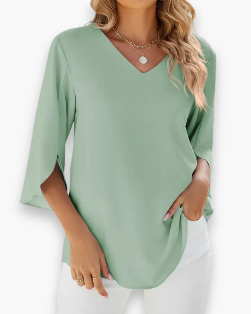 Blouse élégante femme | Col en V – Image 7