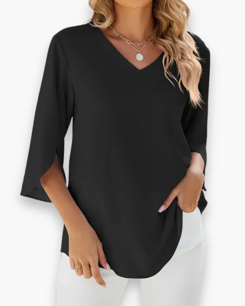 Blouse élégante femme | Col en V – Image 9