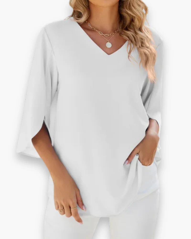 Blouse élégante femme | Col en V – Image 8