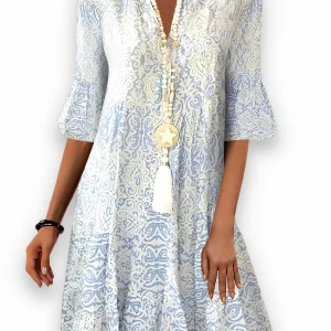 Robe imprimée bohème pour femme | Mini Elégante