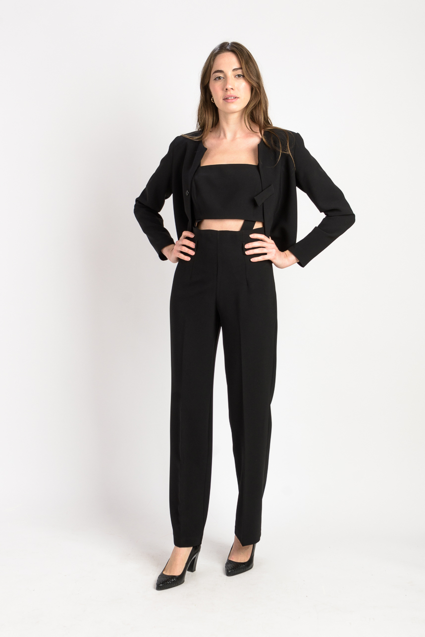 Tailleur Pantalon droit Noir – Image 3