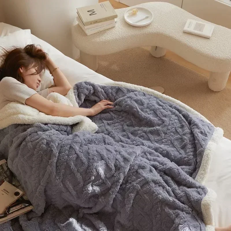 WarmWool - Couverture hiver laine d’agneau épaisse – Image 6