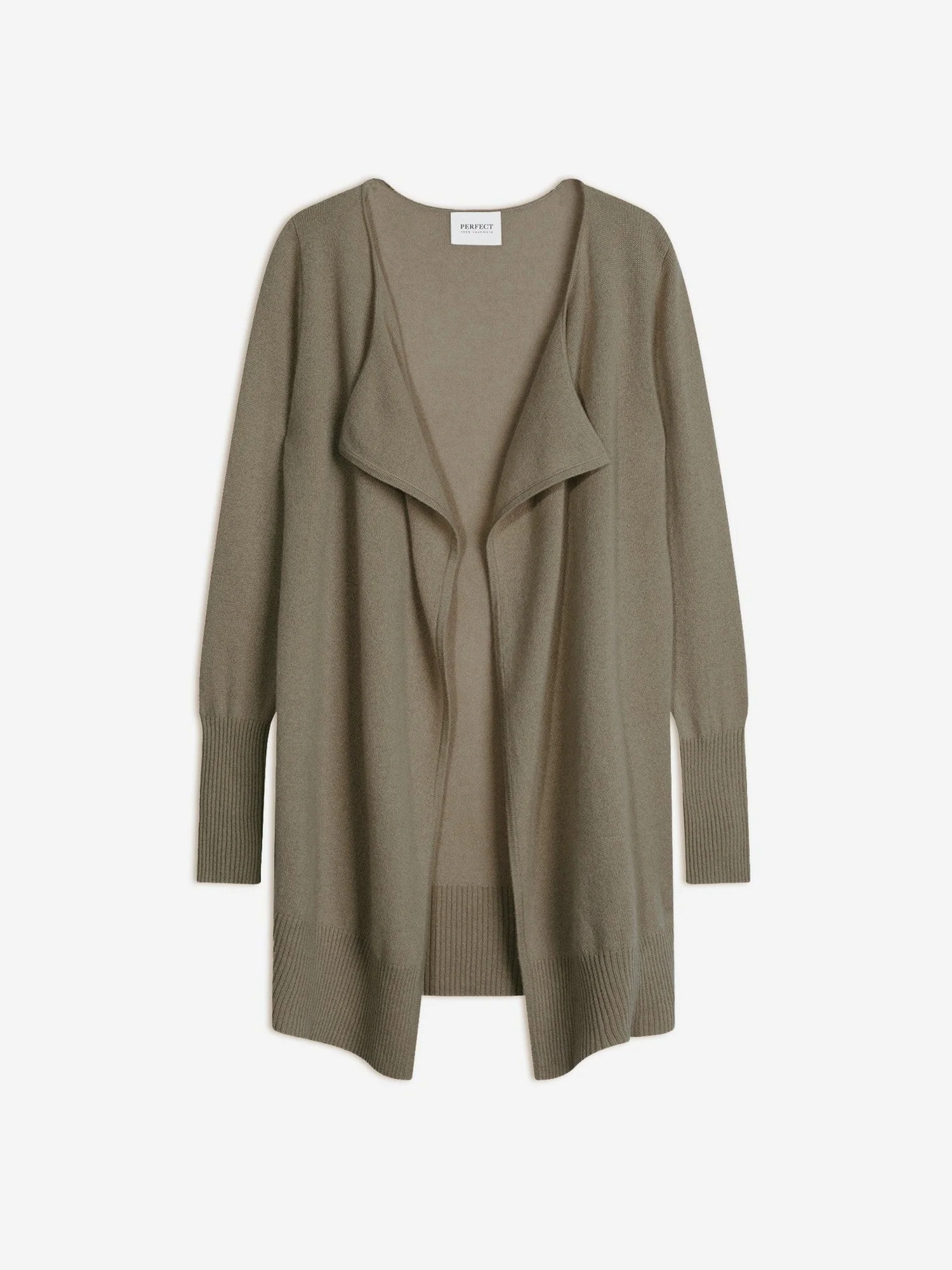 ABIGAIL veste longue army 100% cachemire – Image 7