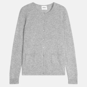 AMY cardigan col rond nuage chiné 100% cachemire