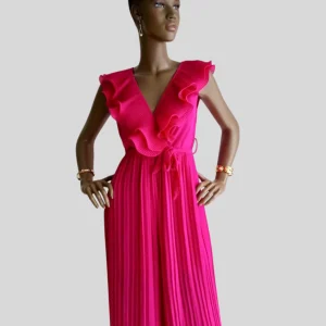 Combinaison ROSE FUCHSIA femme avec ceinture