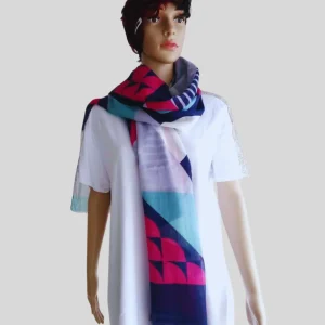 Foulard ROSE FUCHSIA imprimé