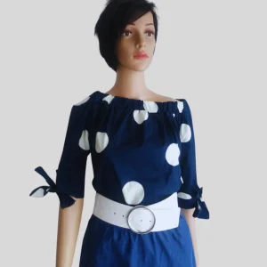 Ceinture large BLANCHE à boucle