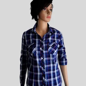 Chemise BLEUE à carreaux