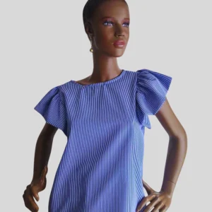 Blouse BLEUE boutonnée