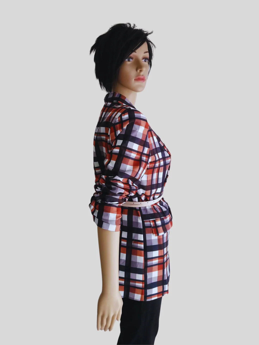 Blazer MARRON à manches froncées – Image 5