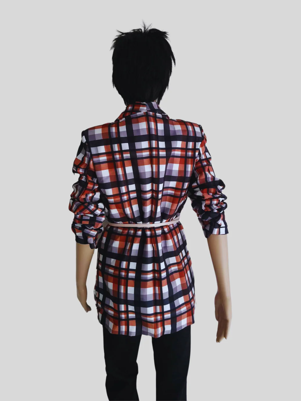 Blazer MARRON à manches froncées – Image 6