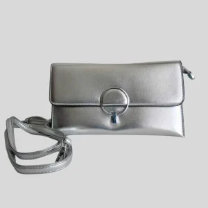 Sac ARGENTÉ en bandoulière ou pochette