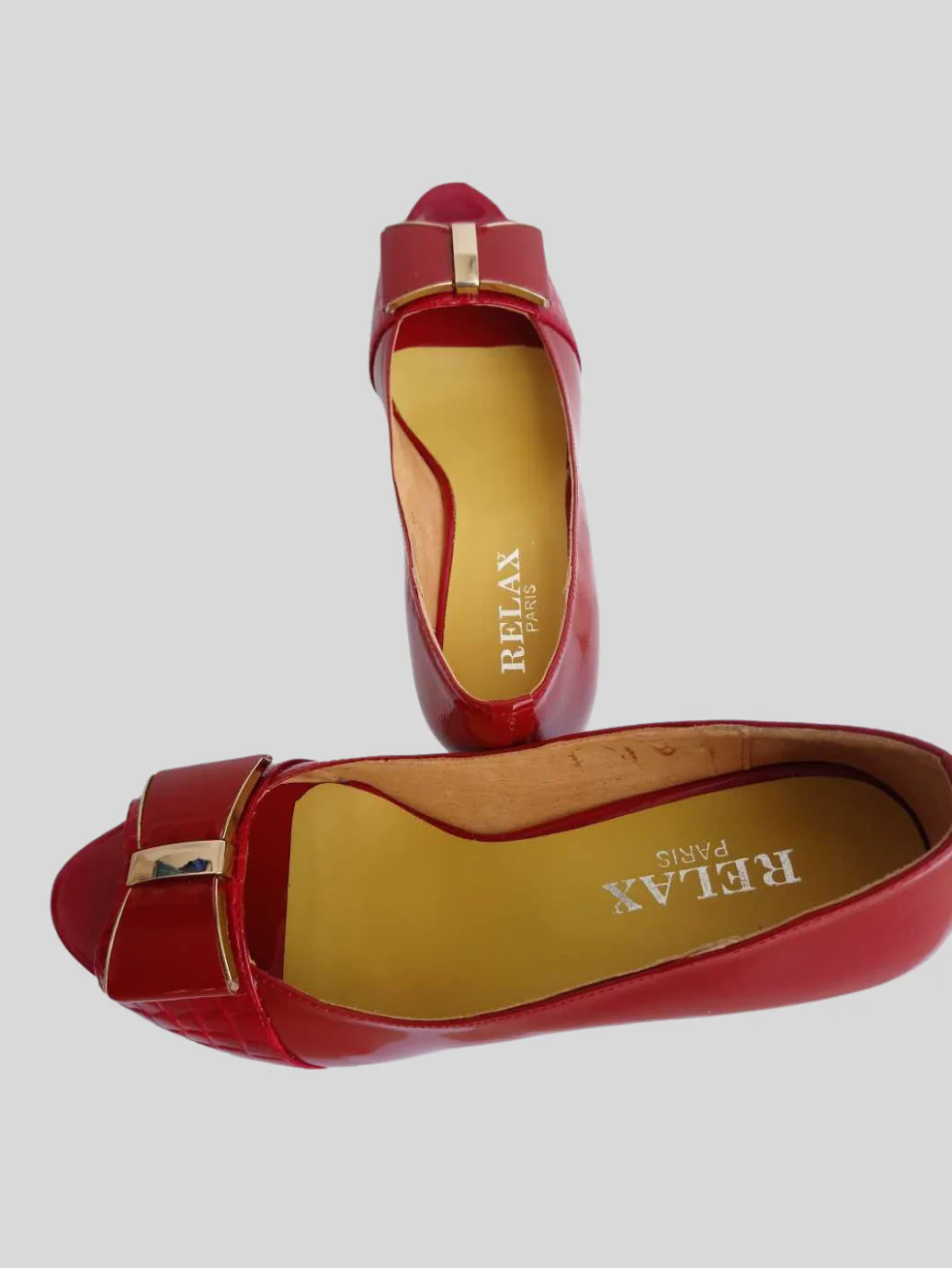 Escarpins à plateforme en vernis ROUGE – Image 2