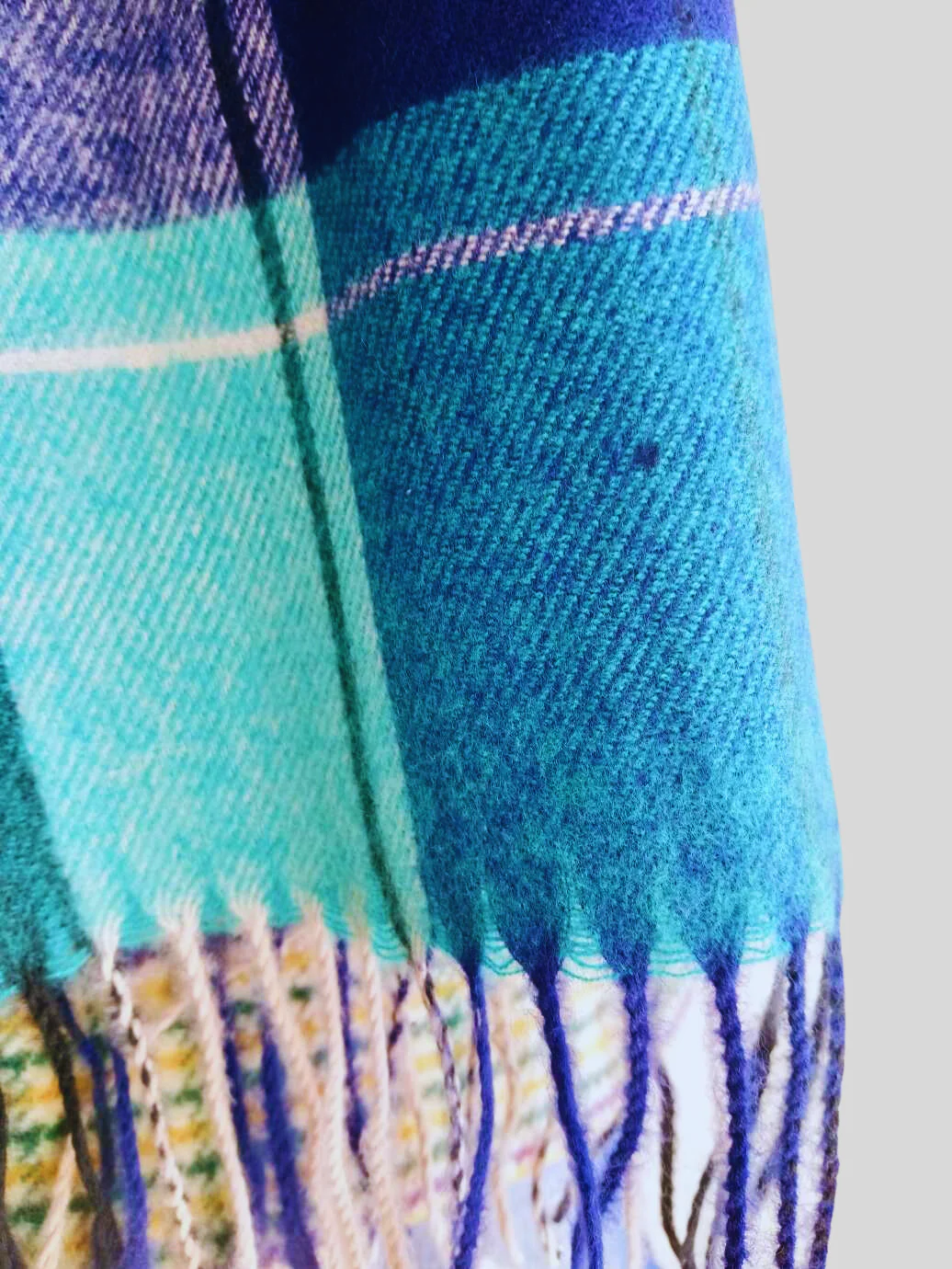 Écharpe VERTE imprimée à carreaux – Image 5