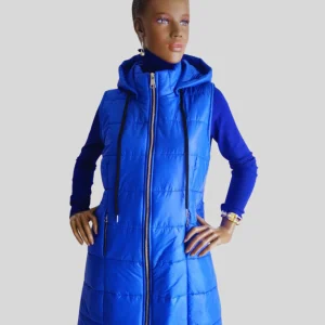 Doudoune BLEUE ÉLECTRIQUE à capuche