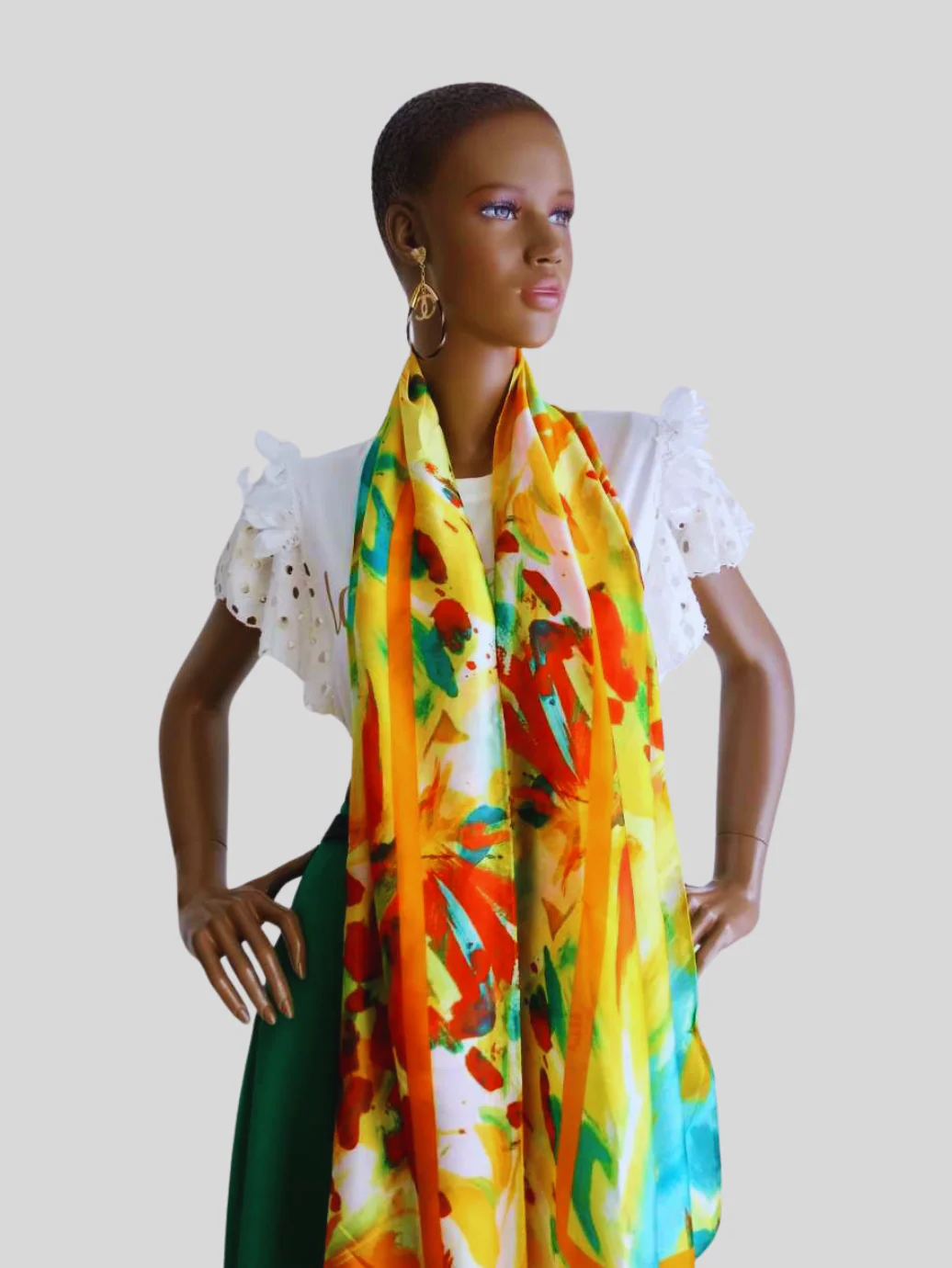 Foulard ORANGE imprimé – Image 3