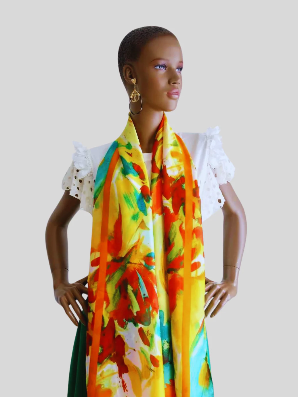 Foulard ORANGE imprimé – Image 4