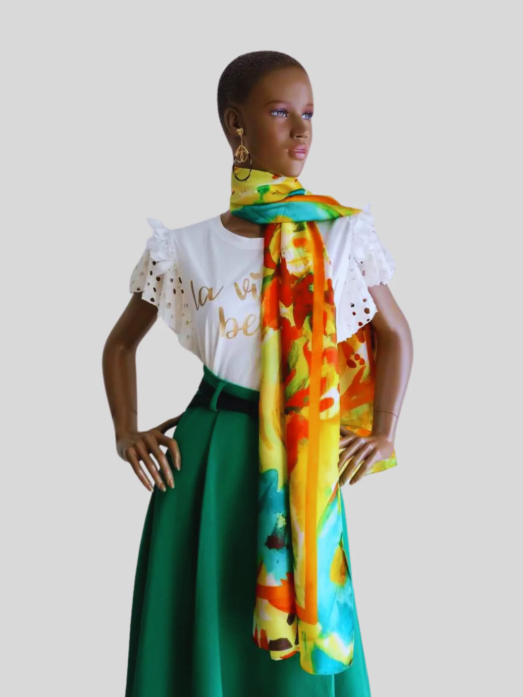 Foulard ORANGE imprimé – Image 5