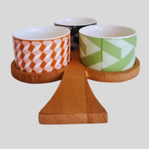 Service apéritif, dessert sucré, salé avec plateau en forme de trèfle