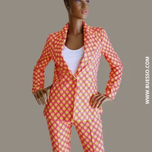 Blazer ROSE ORANGÉ imprimé