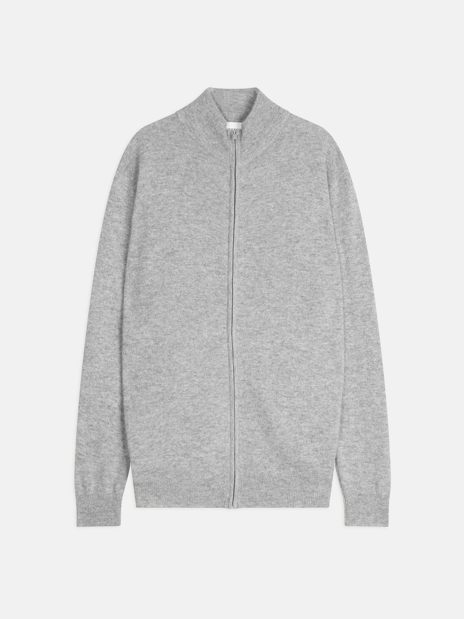 CODY gilet zippé col montant nuage chiné 100% cachemire – Image 7