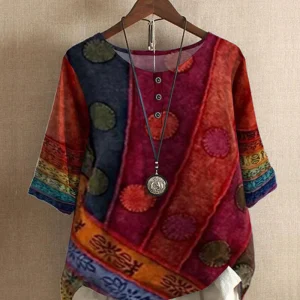 Odile - Bohème blouse d'automne