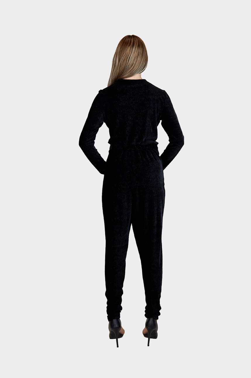 Combinaison en velours à effet drapé – Image 5